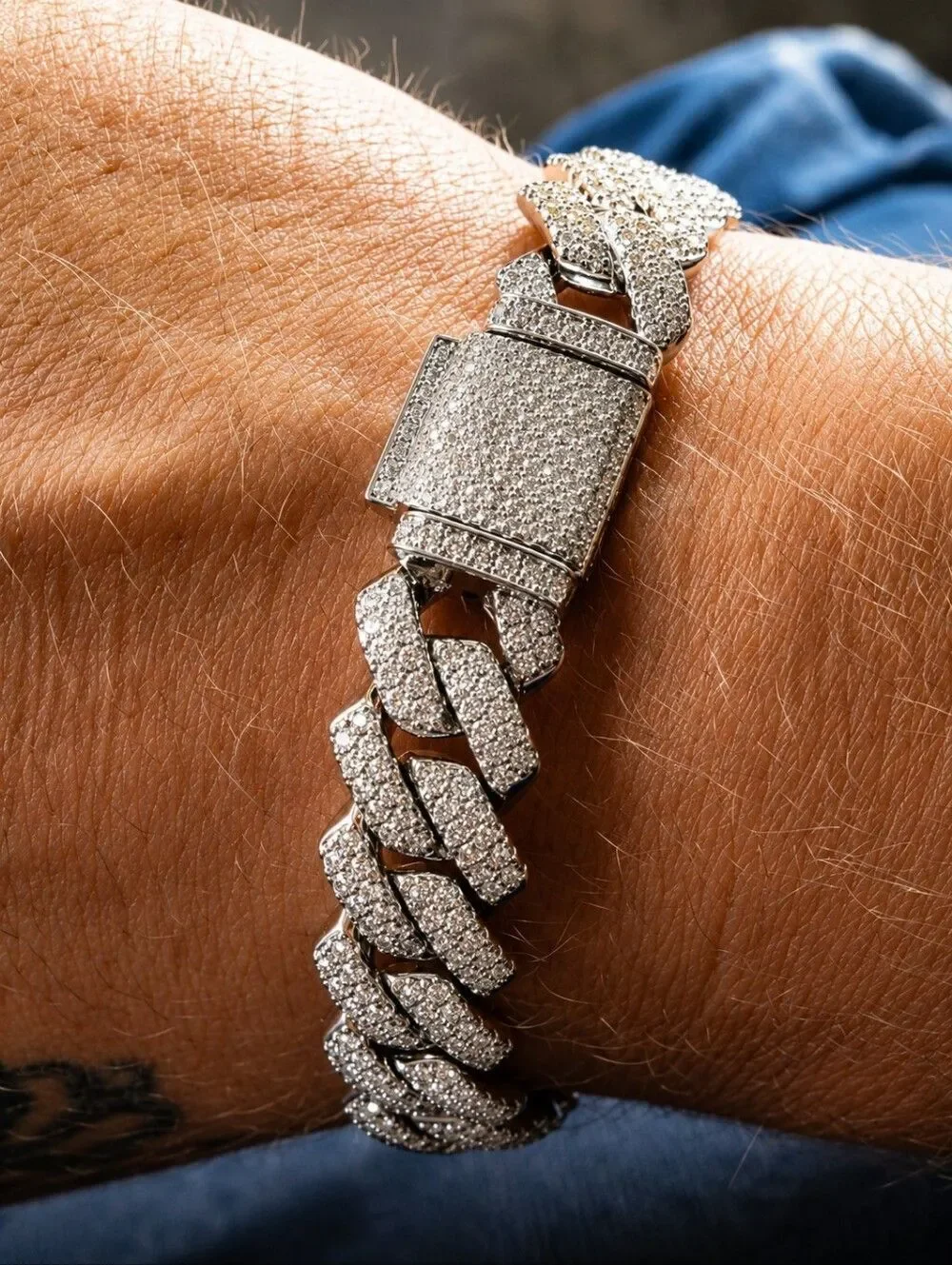 Diamond Prong Cuban Link Bracelet